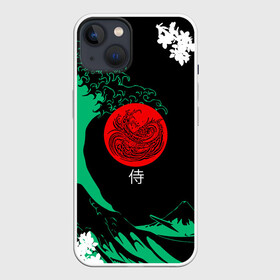 Чехол для iPhone 13 с принтом Japanese style в Екатеринбурге,  |  | ninja | samurai | больгая волна | дракон | иероглиф | ниндзя | природа | самурай | япония | японское искусство