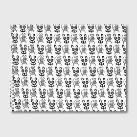 Альбом для рисования с принтом Кот + Мышь Черный + Белый в Екатеринбурге, 100% бумага
 | матовая бумага, плотность 200 мг. | животные | кот | котик | мышка | мышь