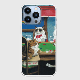 Чехол для iPhone 13 Pro с принтом Коты играют в покер в Екатеринбурге,  |  | a friend in need | art | artist | bets | cards | cats | chips | cookie | gambling | games | memes | nyan cat | picture | poker | rainbow | азартные игры | друг познается в беде | искусство | картина | карты | котики | коты | котэ | мемы | нян кэт | печень