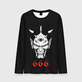 Мужской лонгслив 3D с принтом 666 в Екатеринбурге, 100% полиэстер | длинные рукава, круглый вырез горловины, полуприлегающий силуэт | 666 | creep | scream | warrior | астрал | восставший из ада | демон | монстр | призрак | принт 666 | страшилки | хоррор | хоррор футболки | хэллоуин
