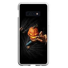 Чехол для Samsung S10E с принтом Jack Skellington в Екатеринбурге, Силикон | Область печати: задняя сторона чехла, без боковых панелей | Тематика изображения на принте: 666 | blood | dracula | horror | inside | jack | king | pumpkin | scream | skellington | vampire | вампир | внутри | дракула | древний | король | крик | кровь | тыква | ужасы | хоррор