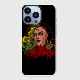 Чехол для iPhone 13 Pro с принтом Ведьма в Екатеринбурге,  |  | Тематика изображения на принте: 666 | blood | dracula | girl | girls | horror | inside | scream | vampire | witch | вампир | ведьма | внутри | дракула | древний | крик | кровь | ужасы | хоррор
