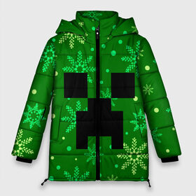 Женская зимняя куртка 3D с принтом ЗИМНИЙ MINECRAFT в Екатеринбурге, верх — 100% полиэстер; подкладка — 100% полиэстер; утеплитель — 100% полиэстер | длина ниже бедра, силуэт Оверсайз. Есть воротник-стойка, отстегивающийся капюшон и ветрозащитная планка. 

Боковые карманы с листочкой на кнопках и внутренний карман на молнии | christmas | creeper | game | minecraft | new year | snow | winter | зима | крипер | майнкрафт | мороз | новый год | рождество | снег | снежинки