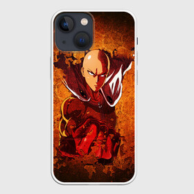 Чехол для iPhone 13 mini с принтом Огненный ВАНПАНЧМЕН в Екатеринбурге,  |  | hero | one punch man | saitama | ванпанчмен | герой | сайтама