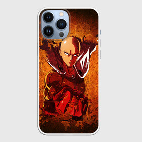 Чехол для iPhone 13 Pro Max с принтом Огненный ВАНПАНЧМЕН в Екатеринбурге,  |  | hero | one punch man | saitama | ванпанчмен | герой | сайтама