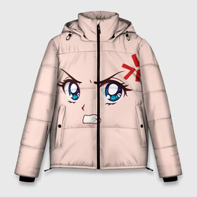 Мужская зимняя куртка 3D с принтом Angry anime girl в Екатеринбурге, верх — 100% полиэстер; подкладка — 100% полиэстер; утеплитель — 100% полиэстер | длина ниже бедра, свободный силуэт Оверсайз. Есть воротник-стойка, отстегивающийся капюшон и ветрозащитная планка. 

Боковые карманы с листочкой на кнопках и внутренний карман на молнии. | Тематика изображения на принте: angry | anime | art | big | eyes | face | girl | kawaii | manga | style | аниме | арт | взгляд | глаза | девушка | злой | кавай | лицо | манга