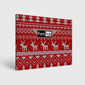 Холст прямоугольный с принтом Pornhub в Екатеринбурге, 100% ПВХ |  | deer | fashion | horns | new year | pattern | vanguard | x mas tree | авангард | ёлка | мода | новый год | олень | рога | узор