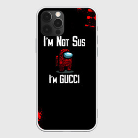 Чехол для iPhone 12 Pro с принтом Among Us Gucci в Екатеринбурге, силикон | область печати: задняя сторона чехла, без боковых панелей | 2021 | among us | gucci | impostor | space mafia | sus.puffballs united | амонг ас | амонг единорог | гуччи | импостор | инопланетяне | инопланетянин | надпись | новогодний амонг ас | с новым годом | самозванец | среди нас