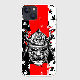 Чехол для iPhone 13 с принтом САМУРАЙ в Екатеринбурге,  |  | ninja | oni | samurai | shogun | путь воина. | самурай | самурай на коне | сёгун | токио | харакири | чёрный самурай | японский самурай