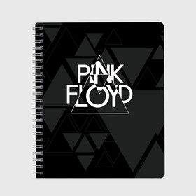 Тетрадь с принтом Pink Floyd в Екатеринбурге, 100% бумага | 48 листов, плотность листов — 60 г/м2, плотность картонной обложки — 250 г/м2. Листы скреплены сбоку удобной пружинной спиралью. Уголки страниц и обложки скругленные. Цвет линий — светло-серый
 | dark side of the moon | floyd | music | pink | pink floid | pink floyd | rock | rocker | rocknroll | the wall | музыка | пинк | пинк флоид | пинк флойд | рок | рок н ролл | рокер | флойд