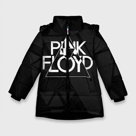 Зимняя куртка для девочек 3D с принтом Pink Floyd в Екатеринбурге, ткань верха — 100% полиэстер; подклад — 100% полиэстер, утеплитель — 100% полиэстер. | длина ниже бедра, удлиненная спинка, воротник стойка и отстегивающийся капюшон. Есть боковые карманы с листочкой на кнопках, утяжки по низу изделия и внутренний карман на молнии. 

Предусмотрены светоотражающий принт на спинке, радужный светоотражающий элемент на пуллере молнии и на резинке для утяжки. | Тематика изображения на принте: dark side of the moon | floyd | music | pink | pink floid | pink floyd | rock | rocker | rocknroll | the wall | музыка | пинк | пинк флоид | пинк флойд | рок | рок н ролл | рокер | флойд