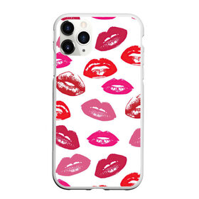 Чехол для iPhone 11 Pro матовый с принтом Губы в Екатеринбурге, Силикон |  | Тематика изображения на принте: арт | бардовый | губы | косметика | красный | помада | поцелуи | поцелуй | рисунок | розовый
