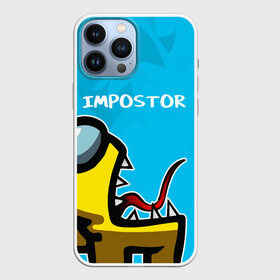 Чехол для iPhone 13 Pro Max с принтом IMPOSTOR в Екатеринбурге,  |  | Тематика изображения на принте: impostor | амонг ас | амунг ас | игра | импостер | клыки | космонавт | монстр | пасть | персонаж | самозванец | чудовище