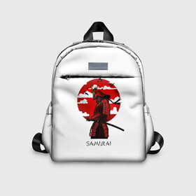 Детский рюкзак 3D с принтом Samurai в Екатеринбурге, 100% полиэстер | лямки с регулируемой длиной, сверху петелька, чтобы рюкзак можно было повесить на вешалку. Основное отделение закрывается на молнию, как и внешний карман. Внутри дополнительный карман. По бокам два дополнительных кармашка | Тематика изображения на принте: cyberpank | ninja | oni | samurai | shadow | демон | киберпанк | маска самурая | нет рая для самурая | ниндзя | путь война | самурай | сёгун | тень | харакири | японский самурай