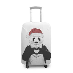 Чехол для чемодана 3D с принтом Панда Клаус в Екатеринбурге, 86% полиэфир, 14% спандекс | двустороннее нанесение принта, прорези для ручек и колес | 2021 | 21 | 2k21 | 2к21 | chrystmas | happy | marry | new | panda | santa | snow | winter | xmas | year | год | годом | дед | елка | елки | клаус | лес | мороз | настроение | новогоднее | новогоднему | новый | новым | панда | по | рождество | с