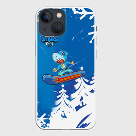 Чехол для iPhone 13 mini с принтом Brawl Stars (Snowboarding) в Екатеринбурге,  |  | brawl | break dance | leon | moba | skateboard | stars | supercell | surfing | игра | коллаборация | коллаж | колоборация | паттерн