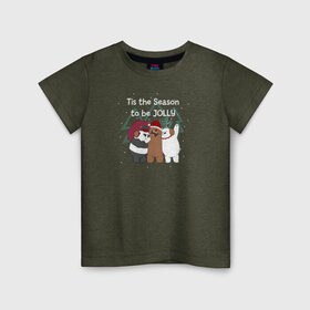 Детская футболка хлопок с принтом We Bare Bears в Екатеринбурге, 100% хлопок | круглый вырез горловины, полуприлегающий силуэт, длина до линии бедер | cartoon network | grizz | icebear | panda | vdkimel | we bare bears | белый | вся правда о медведях | гризли | панда