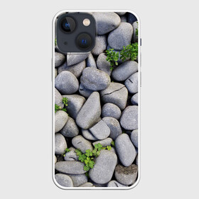 Чехол для iPhone 13 mini с принтом Камни в Екатеринбурге,  |  | абстрактно | абстрактные | абстрактный | абстракция | галька | каменные | каменный | камень | камни | камушки | клевер | природа | растения