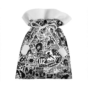 Подарочный 3D мешок с принтом Rock Band Logos в Екатеринбурге, 100% полиэстер | Размер: 29*39 см | Тематика изображения на принте: ac dc | linkin park | music | queen | radiohead | rock | rock band logos | линкин парк | музыка | ретро | рок группа | элвис