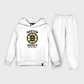 Детский костюм хлопок Oversize с принтом BOSTON BRUINS NHL в Екатеринбурге,  |  | black | boston | bruins | hockey | ice | logo | nhl | sport | usa | бостон | брюинз | кубок | логотип | нхл | спорт | стэнли | хоккей