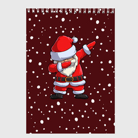 Скетчбук с принтом Dab-Santa в Екатеринбурге, 100% бумага
 | 48 листов, плотность листов — 100 г/м2, плотность картонной обложки — 250 г/м2. Листы скреплены сверху удобной пружинной спиралью | claus | happy new year | merry christmas | santa | snowman | дед мороз | елка | клаус | новый год | рождество | с новым годом | санта | снеговик