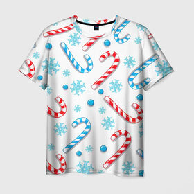 Мужская футболка 3D с принтом Леденцы в Екатеринбурге, 100% полиэфир | прямой крой, круглый вырез горловины, длина до линии бедер | 