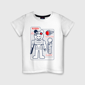 Детская футболка хлопок с принтом ROBLOX PIGGY в Екатеринбурге, 100% хлопок | круглый вырез горловины, полуприлегающий силуэт, длина до линии бедер | piggy | roblox | roblox games | roblox piggy | игра роблокс | пигги. | роблокс | роблокс пигги | робукс