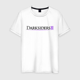 Мужская футболка хлопок с принтом Darksiders 2 Logo (Z) в Екатеринбурге, 100% хлопок | прямой крой, круглый вырез горловины, длина до линии бедер, слегка спущенное плечо. | Тематика изображения на принте: azrael | darksiders | darksiders 2 | darksiders 3 | griever | silitha | tiamat | ulthane | vulgrim | wrath of war | всадник апокалипсиса | гнев войны | обугленный совет | руина | ультэйн | чёрный молот