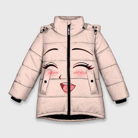 Зимняя куртка для девочек 3D с принтом Сonfused anime face в Екатеринбурге, ткань верха — 100% полиэстер; подклад — 100% полиэстер, утеплитель — 100% полиэстер. | длина ниже бедра, удлиненная спинка, воротник стойка и отстегивающийся капюшон. Есть боковые карманы с листочкой на кнопках, утяжки по низу изделия и внутренний карман на молнии. 

Предусмотрены светоотражающий принт на спинке, радужный светоотражающий элемент на пуллере молнии и на резинке для утяжки. | angry | anime | art | big | eyes | face | girl | kawaii | manga | style | аниме | арт | глаза | девушка | кавай | лицо | манга | смущенная