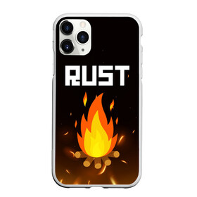 Чехол для iPhone 11 Pro матовый с принтом RUST в Екатеринбурге, Силикон |  | action | game | rust | zombie | апокалипсис. | выживание | зомби | игра | лес | радиация | раст