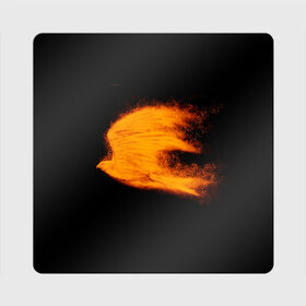 Магнит виниловый Квадрат с принтом Огненная птица в Екатеринбурге, полимерный материал с магнитным слоем | размер 9*9 см, закругленные углы | мечта | огненная птица | огонь | орел | полет | птица | сокол | стремление | фантазия | феникс