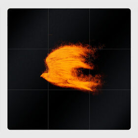 Магнитный плакат 3Х3 с принтом Огненная птица в Екатеринбурге, Полимерный материал с магнитным слоем | 9 деталей размером 9*9 см | мечта | огненная птица | огонь | орел | полет | птица | сокол | стремление | фантазия | феникс