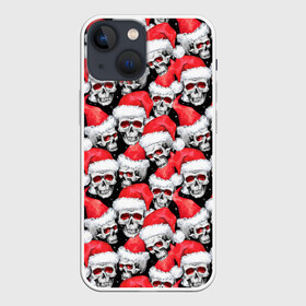 Чехол для iPhone 13 mini с принтом Деды морозы (черепа) в Екатеринбурге,  |  | 2021 | christmas | merry | быка | год | композитор | музыка | новогодняя | новый | новый год | черепа