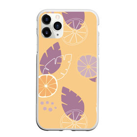 Чехол для iPhone 11 Pro Max матовый с принтом Апельсиновый узор в Екатеринбурге, Силикон |  | апельсин | апельсиновый | еда | летний | оранжевый | паттерн | сок | узор | фиолетовый