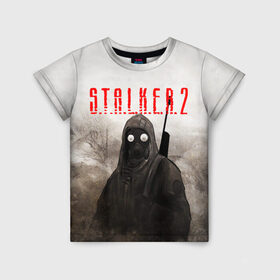 Детская футболка 3D с принтом STALKER 2 в Екатеринбурге, 100% гипоаллергенный полиэфир | прямой крой, круглый вырез горловины, длина до линии бедер, чуть спущенное плечо, ткань немного тянется | stalker | stalker 2 | бандиты | воля | долг | зомби. | кровосос | монолит | наемники | свобода | сталкер | сталкер 2