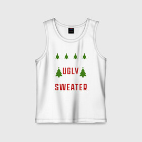 Детская майка хлопок с принтом My ugly christmas sweater в Екатеринбурге,  |  | 2020 | 2021 | christmas | happy | merry | new year | sweater | ugly christmas | зима | новогодний | новогодняя | новый год | рождественский | рождественский свитер | рождество | свитер | снег