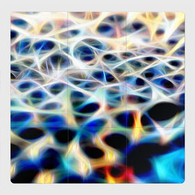 Магнитный плакат 3Х3 с принтом Фрактальная паутина в Екатеринбурге, Полимерный материал с магнитным слоем | 9 деталей размером 9*9 см | Тематика изображения на принте: абстракция | космос | неон | фантастика | фрактал