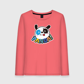 Женский лонгслив хлопок с принтом Панда в Екатеринбурге, 100% хлопок |  | crazy panda | panda | безумная панда | безумная пандочка | веселая панда | весёлая пандочка | панда | пандочка