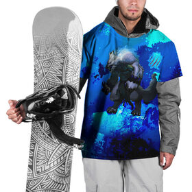 Накидка на куртку 3D с принтом Фенрир в Екатеринбурге, 100% полиэстер |  | Тематика изображения на принте: predator | scratch | snow | snowdrift | winter | wolf | волк | зима | снег | сугроб | хищник | царапина