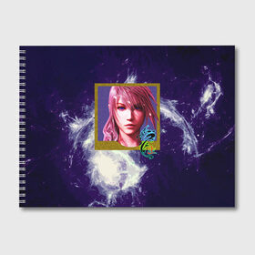 Альбом для рисования с принтом Final Fantasy в Екатеринбурге, 100% бумага
 | матовая бумага, плотность 200 мг. | girl | hieroglyph | portrait | девушка | иероглиф | портрет