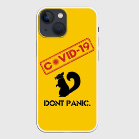 Чехол для iPhone 13 mini с принтом Dont Panic (covid 19) в Екатеринбурге,  |  | 19 | covid | covid 19 | dont | home | ncov | panic | stay | антивирус | антикоронавирус | без | белка | вирус | дома | ковид | корона | коронавирус | мой | оставайся | паники | руки | сиди