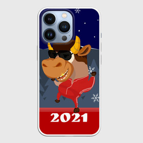 Чехол для iPhone 13 Pro с принтом Бычара 2021 в Екатеринбурге,  |  | 2021 | 7 января | bull | newyear | santa | бык | быки | бычок | год быка | дед мороз | корова | новогодние каникулы | новогодние праздники | новый 2021 | новый год | новый год 2021 | рождество | сани | санта | санта клаус