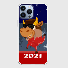 Чехол для iPhone 13 Pro Max с принтом Бычара 2021 в Екатеринбурге,  |  | 2021 | 7 января | bull | newyear | santa | бык | быки | бычок | год быка | дед мороз | корова | новогодние каникулы | новогодние праздники | новый 2021 | новый год | новый год 2021 | рождество | сани | санта | санта клаус