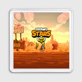 Магнит 55*55 с принтом Brawl Stars в Екатеринбурге, Пластик | Размер: 65*65 мм; Размер печати: 55*55 мм | brawl stars | crow | leon | mobile game | stars | бравл старс | ворон | леон | мобильные игры