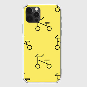Чехол для iPhone 12 Pro Max с принтом Велосипеды на желтом в Екатеринбурге, Силикон |  | велик | велосипед | велоспрот | желтый | кататься | летний | паттерн | покатушки | спорт | узор
