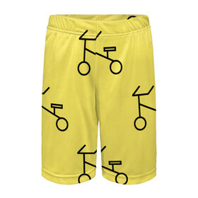 Детские спортивные шорты 3D с принтом Велосипеды на желтом в Екатеринбурге,  100% полиэстер
 | пояс оформлен широкой мягкой резинкой, ткань тянется
 | велик | велосипед | велоспрот | желтый | кататься | летний | паттерн | покатушки | спорт | узор