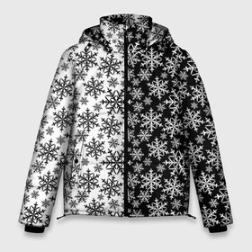 Мужская зимняя куртка 3D с принтом Снежинки в Екатеринбурге, верх — 100% полиэстер; подкладка — 100% полиэстер; утеплитель — 100% полиэстер | длина ниже бедра, свободный силуэт Оверсайз. Есть воротник-стойка, отстегивающийся капюшон и ветрозащитная планка. 

Боковые карманы с листочкой на кнопках и внутренний карман на молнии. | merry christmas | дед мороз | ёлка | зима | мороз | новый год | подарок | праздник | рождество | с новым годом | санта клаус | снег | снеговик | снегурочка | снежинки | снежные узоры | узоры