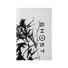 Обложка для паспорта матовая кожа с принтом Ghost of Tsushima в Екатеринбурге, натуральная матовая кожа | размер 19,3 х 13,7 см; прозрачные пластиковые крепления | Тематика изображения на принте: ghost of tsushima | samurai | игры | призрак цусимы | самурай | япония