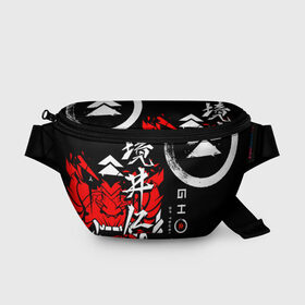 Поясная сумка 3D с принтом Ghost of Tsushima в Екатеринбурге, 100% полиэстер | плотная ткань, ремень с регулируемой длиной, внутри несколько карманов для мелочей, основное отделение и карман с обратной стороны сумки застегиваются на молнию | ghost of tsushima | samurai | игры | призрак цусимы | самурай | япония