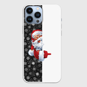 Чехол для iPhone 13 Pro Max с принтом Дедушка Мороз в Екатеринбурге,  |  | christmas | merry christmas | дед мороз | ёлка | зима | мороз | новый год | подарок | праздник | рождество | с новым годом | санта клаус | снегурочка | снежинки